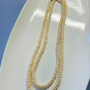 White Pearl necklace white (4mm, 30 inches)